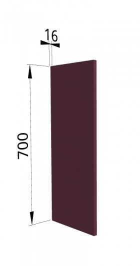 Панель торцевая П Квадро (для шкафа верхнего) Виноград в Таврическом - tavricheskoe.katalogmebeli.com | фото