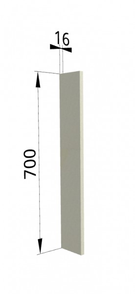 Панель торцевая ПТ 400 Квадро (для шкафа торцевого верхнего) Ваниль кожа в Таврическом - tavricheskoe.katalogmebeli.com | фото
