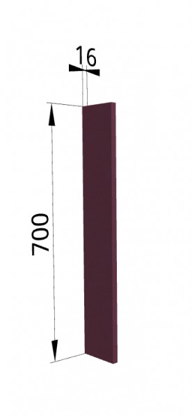 Панель торцевая ПТ 400 Квадро (для шкафа торцевого верхнего) Виноград в Таврическом - tavricheskoe.katalogmebeli.com | фото