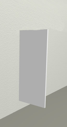 Панель торцевая СТ 400 Капля (для шкафа торцевого нижнего) Белый в Таврическом - tavricheskoe.katalogmebeli.com | фото