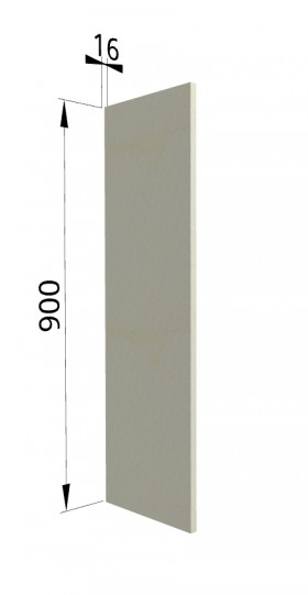 Панель торцевая ВП Квадро (для шкафа верхнего высокого) Ваниль кожа в Таврическом - tavricheskoe.katalogmebeli.com | фото