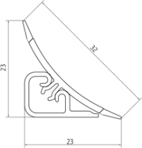 Плинтус LB-23, L=3000мм, черная сосна в Таврическом - tavricheskoe.katalogmebeli.com | фото 2