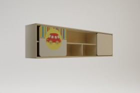 Полка между шкафами 1960 Клаксон (Бежевый/корпус Клен) в Таврическом - tavricheskoe.katalogmebeli.com | фото
