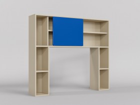 Полка на стол Скай люкс (Синий/корпус Клен) в Таврическом - tavricheskoe.katalogmebeli.com | фото