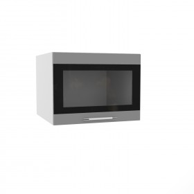Ройс ГВПГСФ 600 Шкаф верхний горизонтальный (Черника софт/корпус Серый) в Таврическом - tavricheskoe.katalogmebeli.com | фото