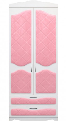 Шкаф 2-х створчатый с ящиками серии Иллюзия 36 Светло-розовый в Таврическом - tavricheskoe.katalogmebeli.com | фото 1