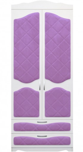 Шкаф 2-х створчатый с ящиками серии Иллюзия 67 Светло-фиолетовый в Таврическом - tavricheskoe.katalogmebeli.com | фото