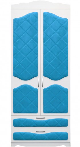 Шкаф 2-х створчатый с ящиками серии Иллюзия 84 Ярко-голубой в Таврическом - tavricheskoe.katalogmebeli.com | фото