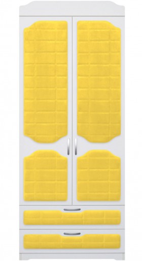 Шкаф 2-х створчатый с ящиками серии Спорт 74 Жёлтый в Таврическом - tavricheskoe.katalogmebeli.com | фото