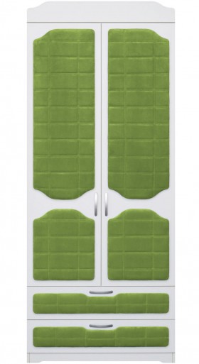 Шкаф 2-х створчатый с ящиками серии Спорт 76 Зелёный в Таврическом - tavricheskoe.katalogmebeli.com | фото