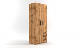 Шкаф 2-х створчатый с ящиками Шервуд (Дуб Вотан) в Таврическом - tavricheskoe.katalogmebeli.com | фото