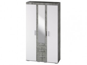 Шкаф 3-х створчатый ШК-30 МС Инстайл (бетон/белый) в Таврическом - tavricheskoe.katalogmebeli.com | фото 1