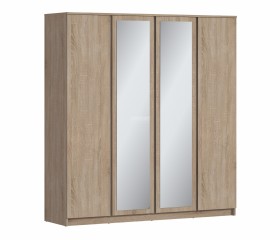 Веста СБ-3082 Шкаф 4х дверный с зеркалами Дуб Сонома в Таврическом - tavricheskoe.katalogmebeli.com | фото 1