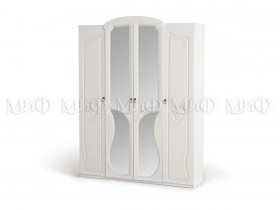Шкаф 4-створчатый Мария (Белый глянец) в Таврическом - tavricheskoe.katalogmebeli.com | фото