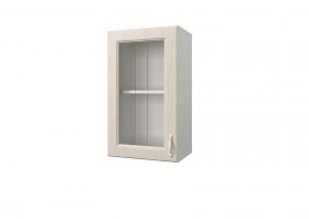 Шкаф с витриной Принцесса (Бежевый/Белый/ширина 400) в Таврическом - tavricheskoe.katalogmebeli.com | фото