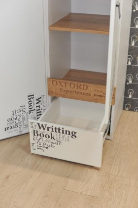 Шкаф для белья «Оксфорд» (Ривьера/Белый с рисунком) в Таврическом - tavricheskoe.katalogmebeli.com | фото 4