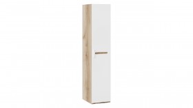 Шкаф для белья с 1-ой дверью «Фьюжн» Дуб Делано/Белый глянец в Таврическом - tavricheskoe.katalogmebeli.com | фото