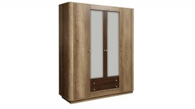 Шкаф для одежды "Фантазия" (дуб каньон/белый/кальяри/4 двери) в Таврическом - tavricheskoe.katalogmebeli.com | фото