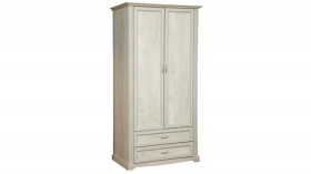 Шкаф для одежды "Сохо" (бетон пайн белый/2 ящика/зеркало) в Таврическом - tavricheskoe.katalogmebeli.com | фото 2