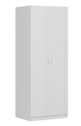 Шкаф двухдверный Пегас сборный белый в Таврическом - tavricheskoe.katalogmebeli.com | фото