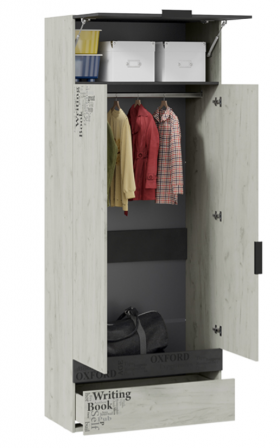 Шкаф комбинированный для одежды «Оксфорд-2» в Таврическом - tavricheskoe.katalogmebeli.com | фото 2