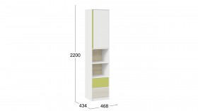 Шкаф комбинированный «Сканди» Дуб Гарден/Белый/Зеленый в Таврическом - tavricheskoe.katalogmebeli.com | фото 4