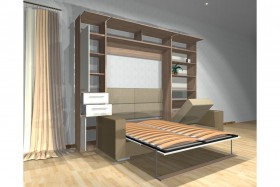 Шкаф-кровать с диваном Каролина в Таврическом - tavricheskoe.katalogmebeli.com | фото 3