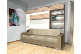 Шкаф-кровать с диваном Каролина в Таврическом - tavricheskoe.katalogmebeli.com | фото 4