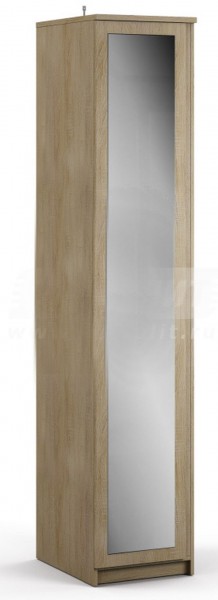 Веста СБ-2260 Шкаф 1 дверный с зеркалом Дуб Сонома в Таврическом - tavricheskoe.katalogmebeli.com | фото