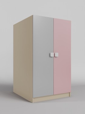Шкаф под кровать второго яруса Грэйси (Розовый/Серый/корпус Клен) в Таврическом - tavricheskoe.katalogmebeli.com | фото