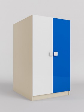 Шкаф под кровать второго яруса Скай люкс (Синий/Белый/корпус Клен) в Таврическом - tavricheskoe.katalogmebeli.com | фото