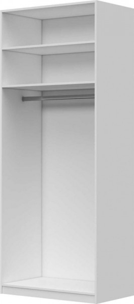 Шкаф ШР-2 зеркало, Вива (Белый/Белый глянец/Платина) в Таврическом - tavricheskoe.katalogmebeli.com | фото 3