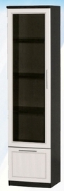 Шкаф средний с ящиком и стеклодверью ДЛЯ ГОСТИНОЙ ШСЯС-450 Венге/Дуб выбеленный в Таврическом - tavricheskoe.katalogmebeli.com | фото