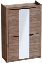 Шкаф трехдверный Соренто Дуб стирлинг/Кофе структурный матовый в Таврическом - tavricheskoe.katalogmebeli.com | фото 1