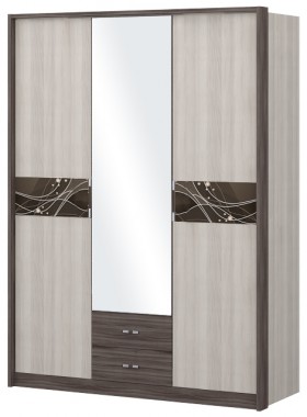 Шкаф трехстворчаты с зеркалом Шк68.1 Николь в Таврическом - tavricheskoe.katalogmebeli.com | фото