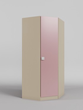 Шкаф угловой (угловая секция) Грэйси (Розовый/корпус Клен) в Таврическом - tavricheskoe.katalogmebeli.com | фото