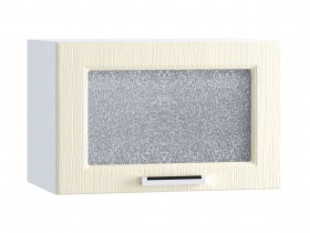 Шкаф верхний горизонтальный со стеклом 500, ШВГС 500 (Клен кремовый/корпус белый) в Таврическом - tavricheskoe.katalogmebeli.com | фото