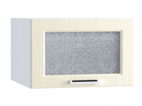 Шкаф верхний горизонтальный со стеклом 510, ШВГС 510 (Клен крем/корпус белый) в Таврическом - tavricheskoe.katalogmebeli.com | фото