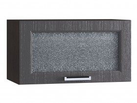 Шкаф верхний горизонтальный со стеклом 600, ШВГС 600 (Клен серый/корпус венге) в Таврическом - tavricheskoe.katalogmebeli.com | фото
