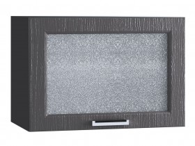 Шкаф верхний горизонтальный со стеклом 609, ШВГС 609 (Клен серый/корпус венге) в Таврическом - tavricheskoe.katalogmebeli.com | фото