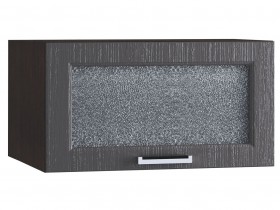 Шкаф верхний горизонтальный со стеклом 610, ШВГС 610 (Клен серый/корпус венге) в Таврическом - tavricheskoe.katalogmebeli.com | фото