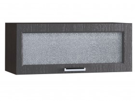 Шкаф верхний горизонтальный со стеклом 800, ШВГС 800 (Клен серый/корпус венге) в Таврическом - tavricheskoe.katalogmebeli.com | фото