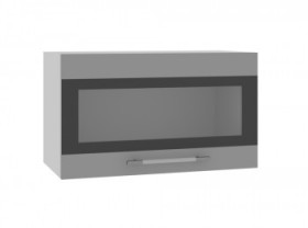 Шкаф верхний Ройс ГВПГСФ 600 (Белый софт/Серый/горизонт) в Таврическом - tavricheskoe.katalogmebeli.com | фото