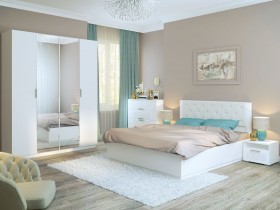Спальня Тиффани (Белый текстурный) в Таврическом - tavricheskoe.katalogmebeli.com | фото