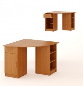 Угловой компьютерный стол 2 (Бук темный) в Таврическом - tavricheskoe.katalogmebeli.com | фото
