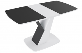 Стол обеденный «Гарда» Тип 1 (Белый/Стекло матовое черный графит) в Таврическом - tavricheskoe.katalogmebeli.com | фото 5