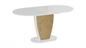 Стол обеденный «Монреаль» Тип 1 (Белый глянец/Бунратти) в Таврическом - tavricheskoe.katalogmebeli.com | фото 2