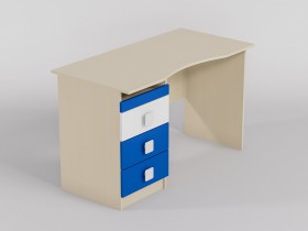 Стол (столешница с выемкой) Скай люкс (Синий/Белый/корпус Клен) в Таврическом - tavricheskoe.katalogmebeli.com | фото 1