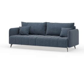 Валериан диван трёхместный прямой Синий, ткань RICO FLEX 101 в Таврическом - tavricheskoe.katalogmebeli.com | фото