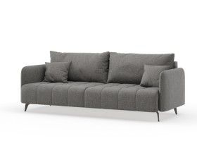 Валериан диван трёхместный прямой Стальной, ткань RICO FLEX 9292 в Таврическом - tavricheskoe.katalogmebeli.com | фото